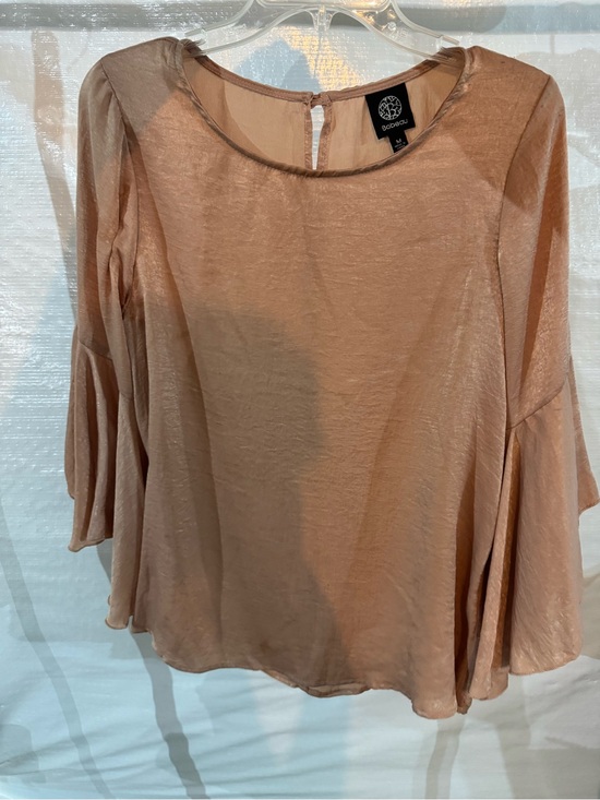 bobeau Tops - bobeau Blush Pink Bell-Sleeve Blouse